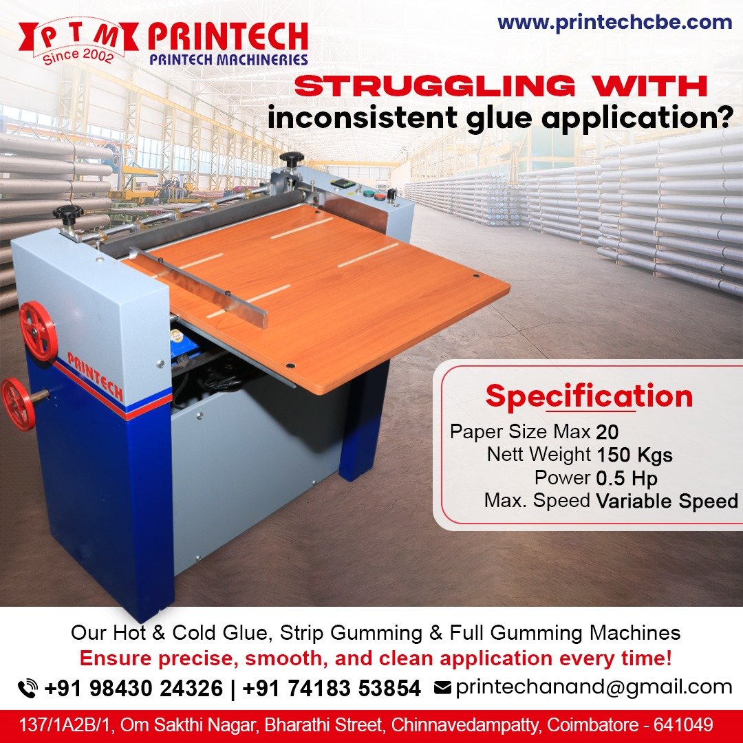 Gluing machines Manufacturer in Coimbatore Gluing machines Manufacturer in Coimbatore