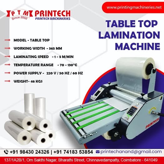 Lamination Machine Manufacturers in India – Printech Machineries