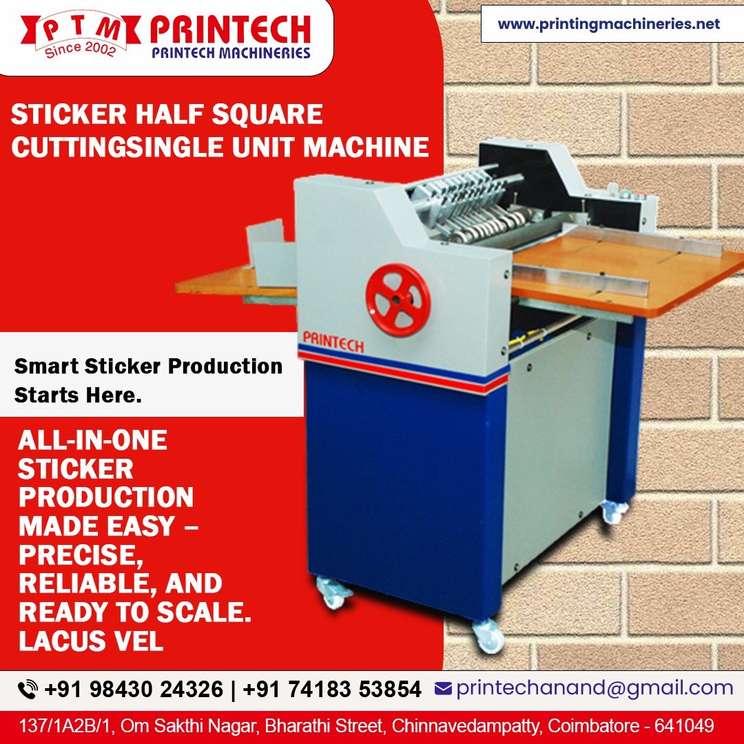 Sticker Half Cutting Machine Manufacturer in India