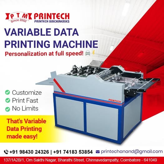 Variable Data Printing Machine Manufacturer in India