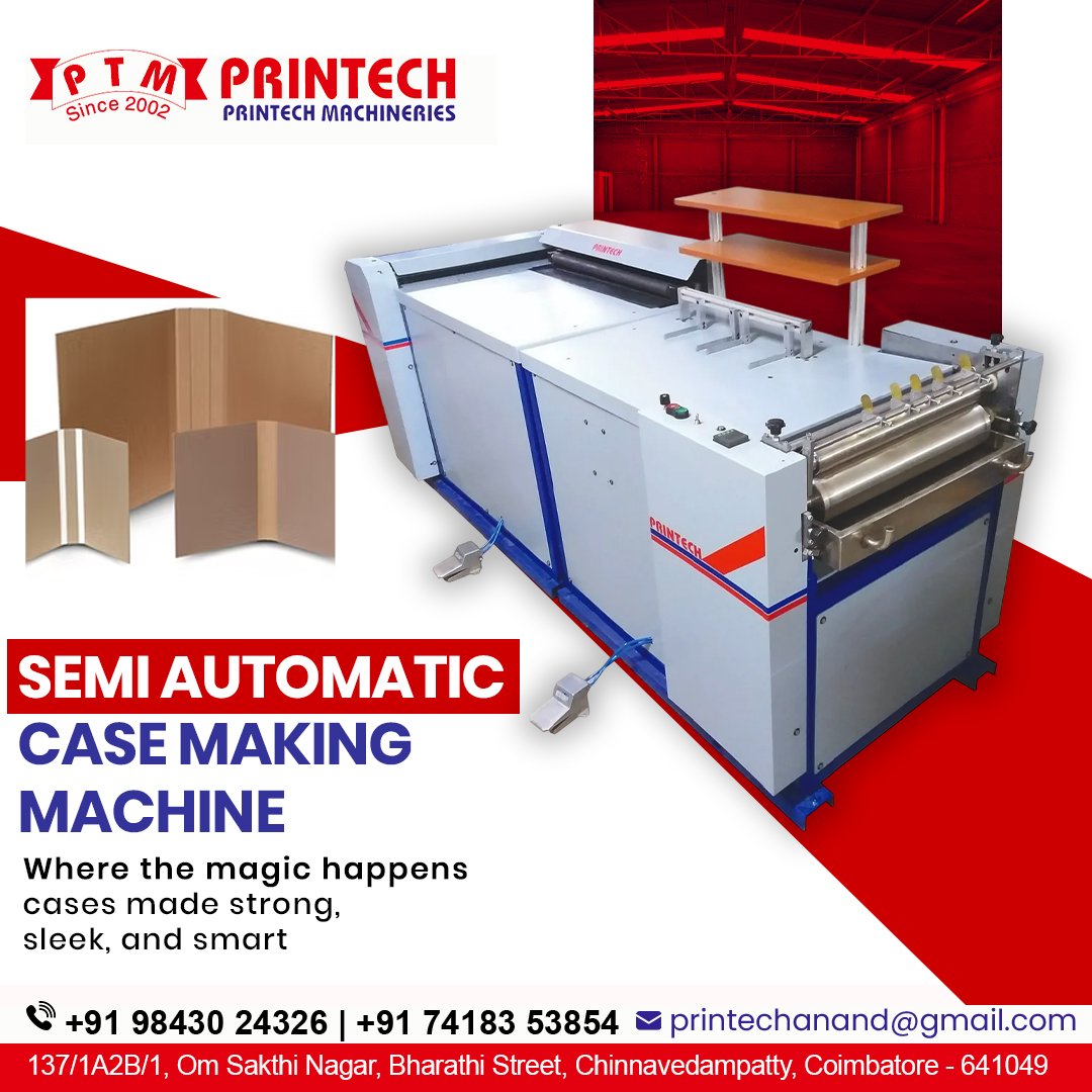Semi Automatic Case Making Machine Manufacturers in India