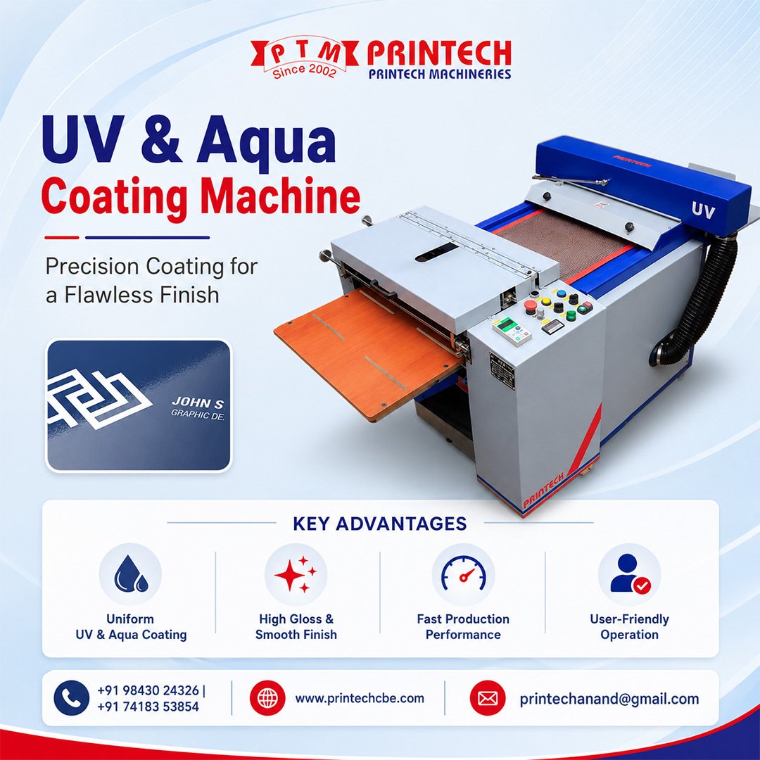 UV Aqua Coating Machine Manufacturers in India